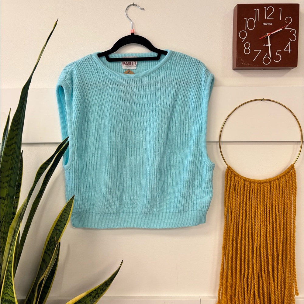 Vintage Light Blue Knit Sweater